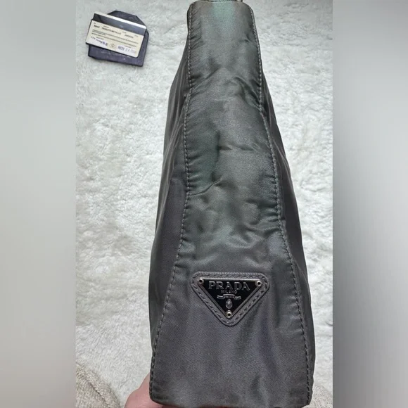 Authentic Prada Silver and Gray Shoulder Bag - Picture 5 of 16
